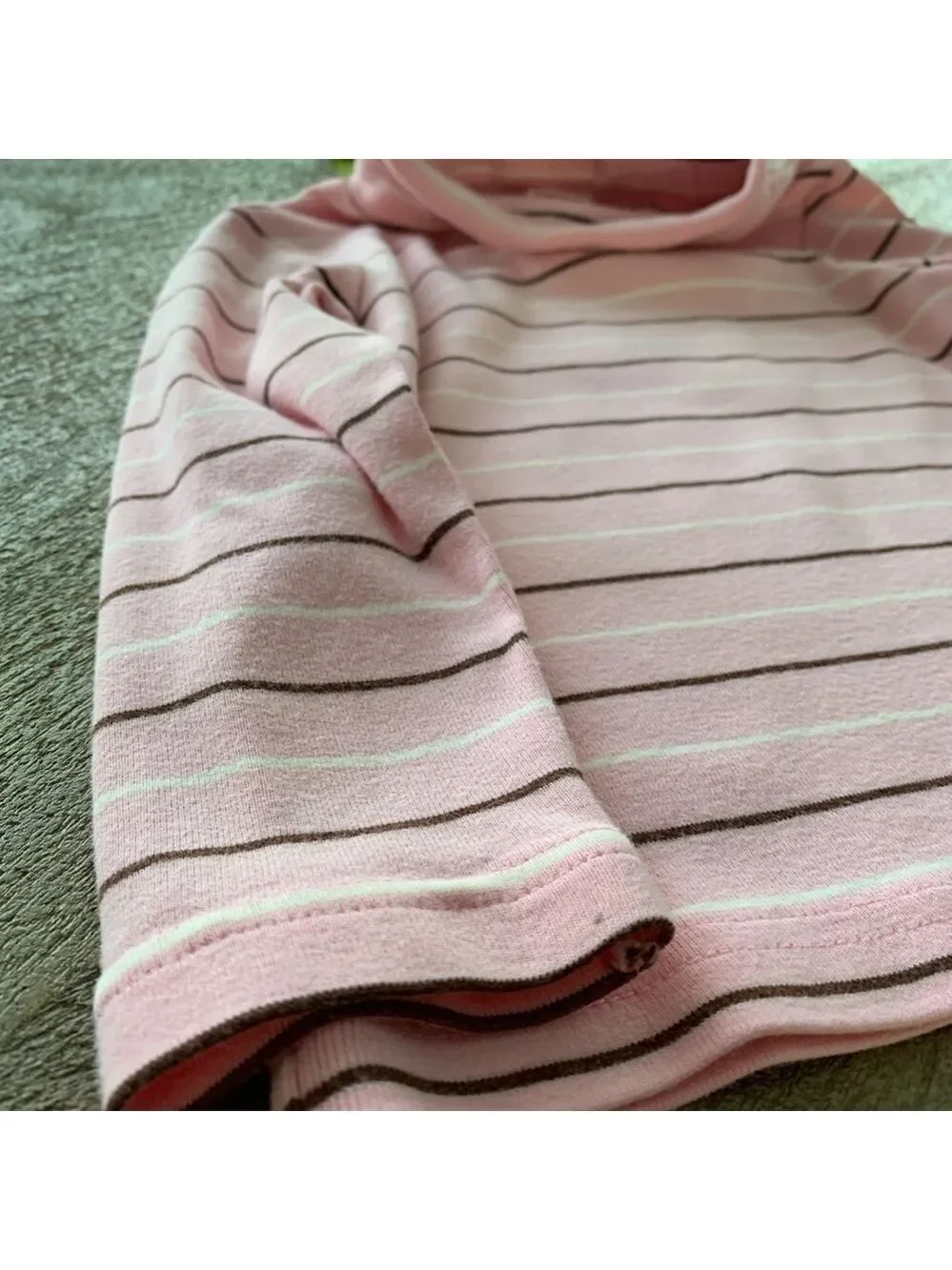 Gymboree Pink and Brown Striped Turtleneck